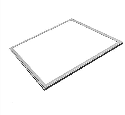 ONSSI® Panel LED Cuadrado 60x60 cm 48W (Pack 2) Marco Plateado Super Slim Luz Neutra 4500k Placa Led Iluminación Hogar y Comercial