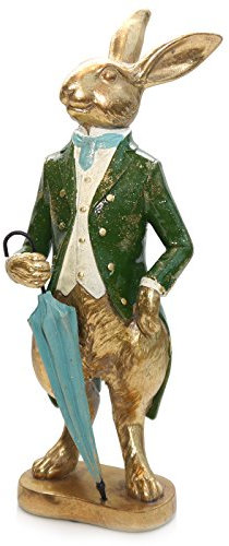 Werner Voss Osterhase HASENMANN Gold Bunt Hase Vintage Figur Ostern Osterdekoration Deko 33 cm