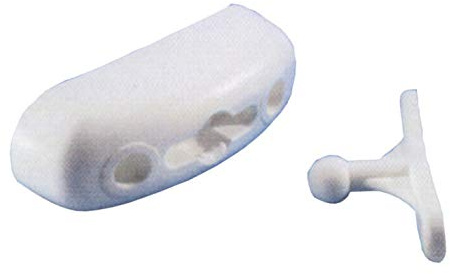 White Ball Door Retainer