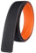 Vatee's Wendbare Echtledergürtel für Männer/Frauen Ersatzgurt ohne Schnalle 38mm breit 115cm lang Schwarz & Orange