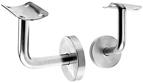ENET 2x Stainless Steel Handrail Rail Mount Banister Support Stair Wall Brackets