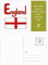 Postkarten-Set, Motiv England-Flagge, rotes Muster, 20 Stück