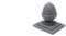 Linic UK Made Acorn Top Fence Finial x 1 & 4 x 3 Fence Post Cap. Rot Proof, UK Made. (GT0064) Free UK Postage (Grey)