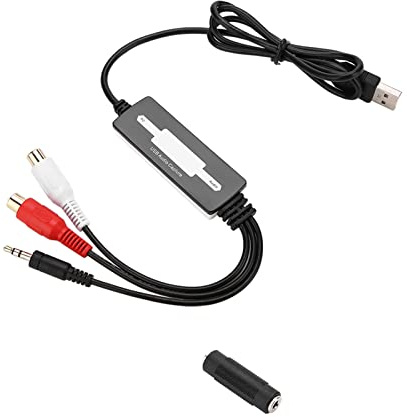 Socobeta Audio Capture USB Portable Audio Capture Adapter Convert Turntables Cassettes to MP3/WAV
