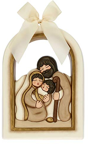 THUN - Formella con Sacra Famiglia - Decorazioni Natale Casa - Formato Grande - Ceramica - 21 x 2,5 x 28,8 h cm