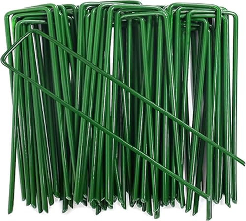 15,2 cm Gartenpfähle verzinkt Landschaftsklammern U-Typ Rasenklammern für Kunstrasen, rostfreie Sod-Pins zur Sicherung von Zäunen, Unkrautbarriere, Außendrähte, Schnüre, Zelte, Planen, 50 Stück