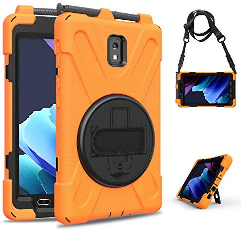 Coque pour Samsung Galaxy Tab Active 3 T570/T575, coque 3 en 1, résistante aux chutes, à la poussière, aux chocs, rotation à 360 degrés
