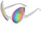 DREAMDEER Lustige Aliens Brille Regenbogenlinsen Sonnenbrille Halloween Party Requisiten - D#