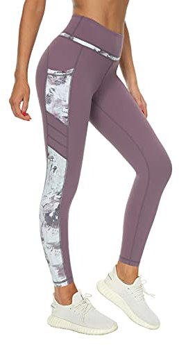 Flatik Damen Netzoberfläche Sport Gym Yoga Laufen Fitness Leggings Hose Jogginghose Yoga Leggins XXL