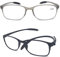 Mcoorn Lesebrille mit Blaulichtfilter Biegsam für Damen Herren mit Etui, Reading Glasses Lesehilfe Entspiegelt Leicht Flexibel, Dioptrien +3,0