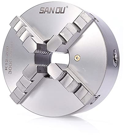TIXBYGO Vier-Backenfutter Spannfutter 125 mm Backenfutter mit 4 gestuften Umkehr-Spannbacken für Drehmaschinen Schleifmaschinen