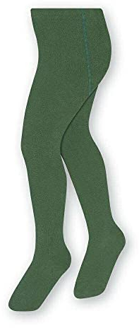 STEVEN Collant in cotone liscio e liscio per bambini/Altezza 68 cm-158 cm/Perfetto per le giornate più fresche/Coprenti/Calzamaglia per bambini/Unisex/Età 0-11/Verde/92 cm-98 cm