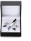 CCHAYE Manschettenknöpfe Manschettenknöpfe Krawattenklammer für Krawattennadel für Herren Blue Crystal Krawattennadeln Manschettenknöpfe Krawattenklammer-Set Krawattenklammern,Improve