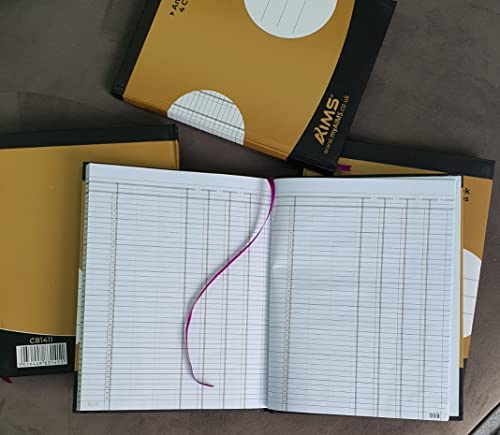 Cash Book 4 Column Accounting Ledger | Column Across, Daily Records Bookkeeping, Home Office, Petty Cash Debit/Credit Use, 100 Pages, Hard Bounding Covering
