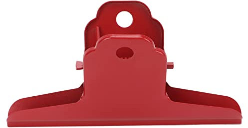 Tnfeeon Clip de Carpeta de Metal, Clips de Bulldog de Gran Tamaño Clips de Bisagra Clips de Carpeta de Dinero de Papel para Fotos Mapas Dibujos(Rojo)