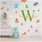 Wandsticker personalisiert Sticker Aquarell Tiere mit Name Wandtattoo für Kinderzimmer Babyzimmer Spielzimmer Mädchen Junge Y037 (Nr. 33 Drachen, Mit Wunschname)