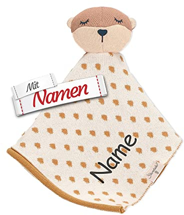 Sterntaler Schmusetuch Otter Otti personalisiert mit Namen/Bestickt, Junge/Mädchen Schnuffeltuch Kuscheltuch Stofftier als Spielzeug Geschenk-Idee zur Geburt, Taufe, Nikolaus, Weihnachten