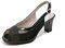 Cinzia Soft IAB323849C - Slingback Spuntate in Camoscio e Vernice, 35 Nero
