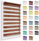 Doppelrollo ohne Bohren, 48x150 cm Stoffgröße, Duo Rollo Klemmfix, Easyfix, lichtdurchlässig und verdunkelnd, Day&Night, Klemmrollo Sonnenschutzrollo Fensterrollo für Fenster & Türen