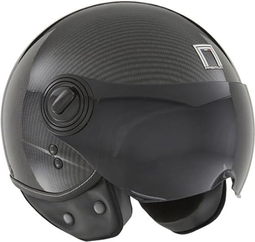 Nox Trendiger Jethelm im Carbon-Look für den Roller - Modischer Helm für den Roller - Rollerhelm - Motorradhelm - Mopedhelm - Carbon-Look - L