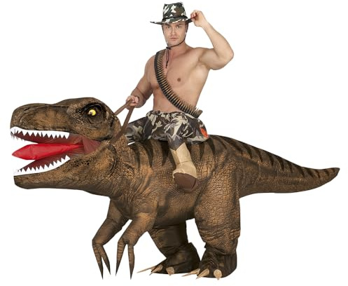 FIESTAS GUIRCA Dino Rex aufblasbares Schulterkostüm für Erwachsene