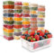 Zuvo Plastic Microwave Food Takeaway Freezer Safe- Reusable Lunch Boxes 30 Pack - Food containers And Lids