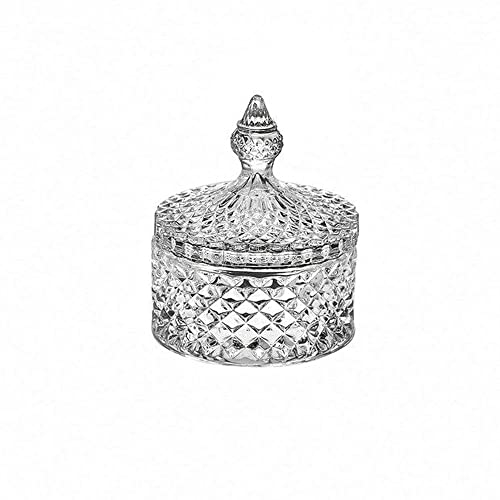 Generico Scatola Portaconfetti Vetro diamantato 12.5x10.5cm CONFETTATA BOMBONIERA