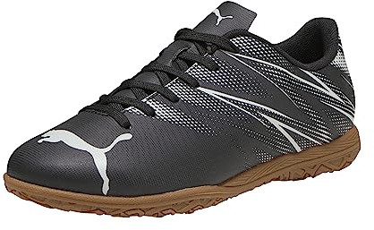 Puma Kids' Attacanto Indoor Training Puma Black-Silver Mist Big Kid 11