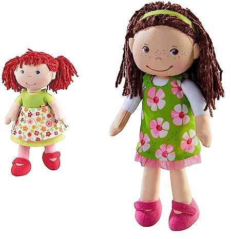 HABA Puppe Liese, 30cm groß & 303666 - Puppe Coco, Stoffpuppe zum Spielen und Kuscheln, Puppe aus weichen, waschbaren Materialien, Geschenk zum 1. Geburtstag, Größe: 30 cm