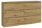 VBChome Kommode mit 6 Schubladen 140 x 40 x 77 cm Eiche Artisan Grifflose Schubladenkommode Mehrzweckschrank für Flur Schlafzimmer Wohnzimmer Kinderzimmer Modern Eiche Artisan