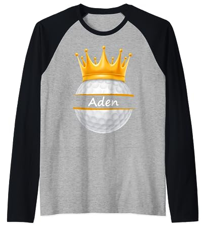 Neuheit Golf Personalisierte Name Aden Sports Dad Raglan