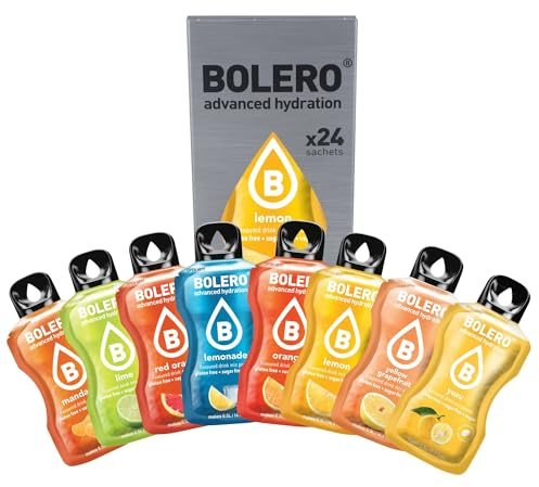Bolero boissons CITRUS MIX STICKS 24x3g I boisson rafraîchissante en poudre sans sucre édulcorée à la stévia | boisson hypocalorique à la vitamine C
