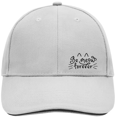 Huuraa Baseball Cap Be Meow Forever Katze Geschenk Dark Grey/White Be Meow Forever Geschenkidee