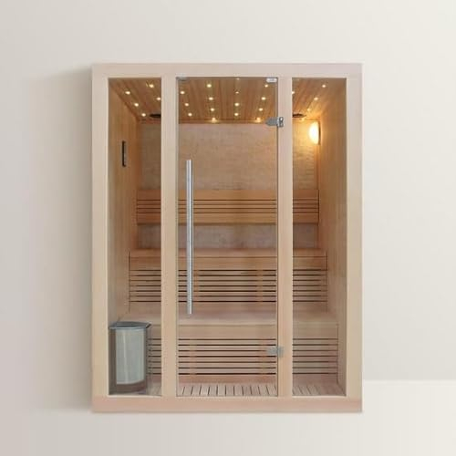 Bagno Italia Sauna finlandais 160 x 150 cm 4 places avec chromothérapie radio bluetooth