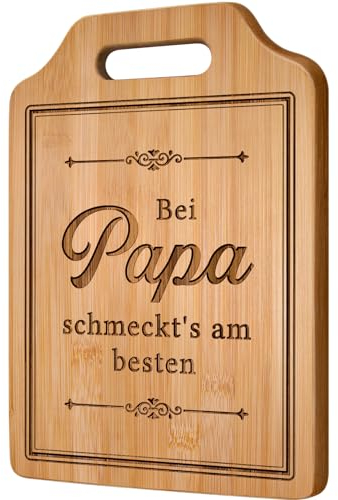 Giftasy Geschenke für Papa - Graviertes Bambus Schneidebrett, Papa Geschenk Geburtstag, Geburtstagsgeschenk, Vatertagsgeschenk, Vater