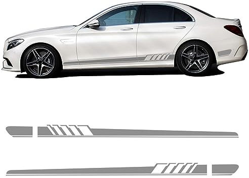 LeLeD Karosserie Kofferraum Dekoration Aufkleber Taille Linien Aufkleber Tür Seitendekor Aufkleber für Mercedes Benz C Class W205
