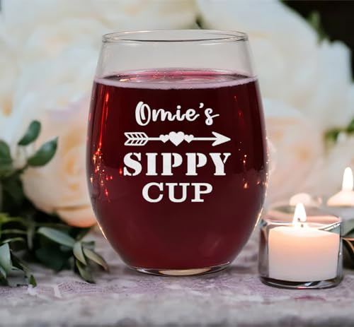 Omie's Sippy Cup Engraved Whiskey Glass - Omie Whiskey Glass - Mother's Day Gift - Omie Sippy Cup - Pregnancy Announcement Gift - Birthday Gift - New Grandparents Gift