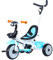 Kinderdreirad mit Schubstange, Kleinkind-Dreirad Pedale, Laufräder Kinderfahrrad laufrad für Kinder ab 15 Monaten (Weiß blau)