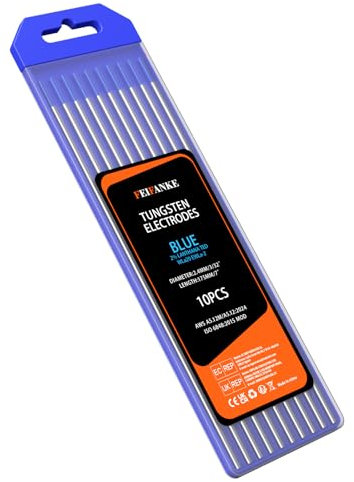 FEIFANKE TIG Electrode Tungstène 2,4 x 175 mm WL20/EWLa-2 Tungstène Aiguilles TIG Universelles pour Acier Inox Alu（10 pièces）