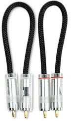 Pro-Ject Connect it Line S RCA, Hochwertiges Cinch Audiokabel mit OFC-Kupferleiter und vergoldeten Steckern (0,205m)