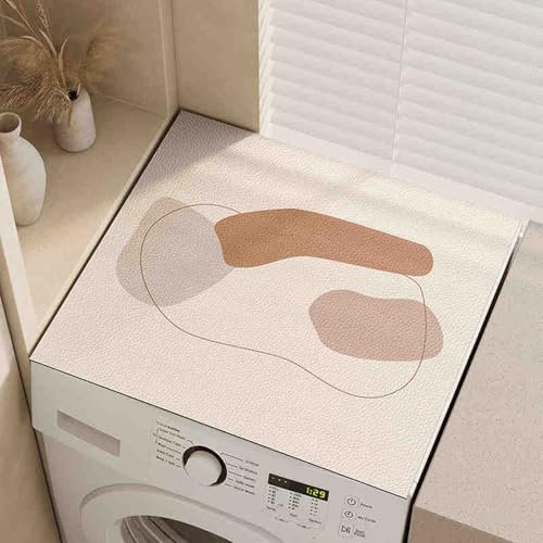Cooalinar Lavatrice con Tappetino Antiscivolo,Tappetino Lavatrice,Asciugatrice Top Protector Mat,Assorbimento d'Acqua,Asciugatura Rapida,Facile da Riporre,per Lavatrici,Asciugatrici,Bagni