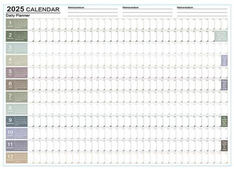 Wall Calendar Planner, Poster Calendar 2025, Annual Calendar 2025, 12 Month Planner, Yearly Planning Calendar, Large Wall Calendar, Organizing Calendar 2025, Home Office Wall Calendar, Educational Wal