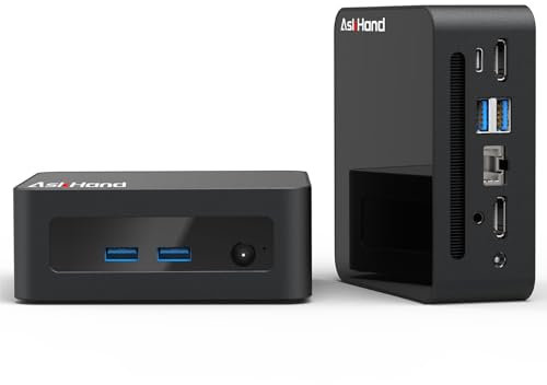 AskHand Mini-PC 12450H 16GB+512GB Core i5 12450H 4,40 GHz 8C/12T, Doppelkanal 16 GB RAM 512 GB SSD, Win11 Pro, WiFi, BT5.2, 3 x USB3.0, USB2.0, HDMI*2 USB-C 4K@60Hz 3-Simultan-Bildschirm 32GB U-Disk