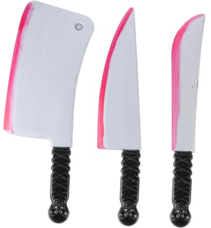 UPKOCH 3 Pezzi Di Strumento Di Simulazione Per Feste Di Halloween Costumi Di Halloween Finti Insanguinati Per Halloween Oggetti Di Scena Falsi Di Halloween Realistici In Pvc