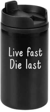 Live Fast Die Last Thermobecher mit Lasergravur