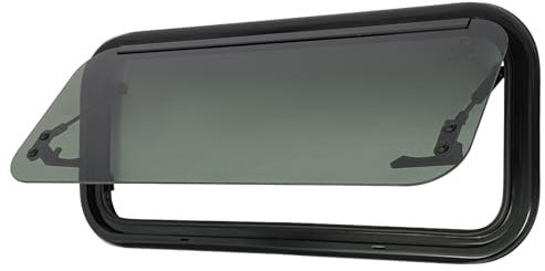 KiwiHood Finestra per camper e roulotte, 700 x 300 mm, con vetro temperato, zanzariera e protezione solare, ideale per caravan, IP53, resistente alle intemperie, per uso esterno