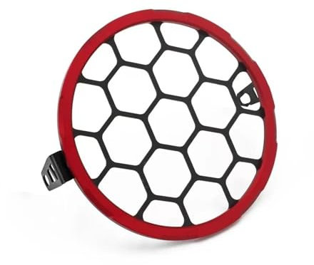 HOLIV Motocicleta para Brixton para Cromwell 1200 Cubierta Motocicleta Soporte Protector Malla para Faros Delanteros Rejilla Metal Cubierta Máscara Protector Accesorios Accesorios(Rojo y Negro)
