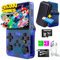 SVP Formats R36S Consola retro portátil 128 GB con +25.000 Juegos +26 Emuladores PS1, PSP, N64, NDS, SuperN, GameB, GBA - Linux IPS 3.5 Consola de videojuegos portátil (Azul t., 128 GB (25K juegos))