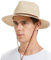 Zylioo S/M/L/XL/XXL Chapeau de paille Chapeau de soleil Chapeau de soleil Grande / Petite tête Protection UV Paille Chapeau d'été Chapeau de plage pour vacances Homme Femme, Mentonnière beige, L