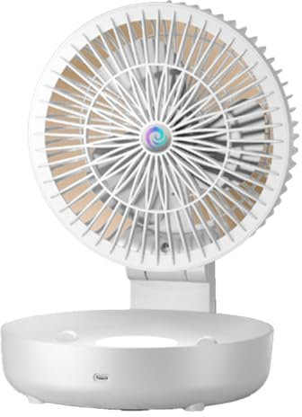 Sxmrmnx Ventilador de pared con carga USB, plegable, pequeño, portátil, circulador de aire, color